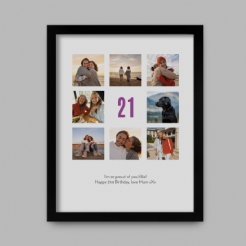 Personalised 21st Birthday Photo Prints