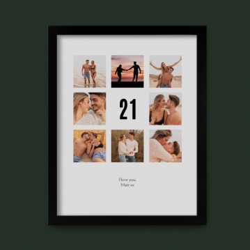 Personalised 21st Birthday Photo Prints