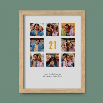 Personalised 21st Birthday Photo Prints