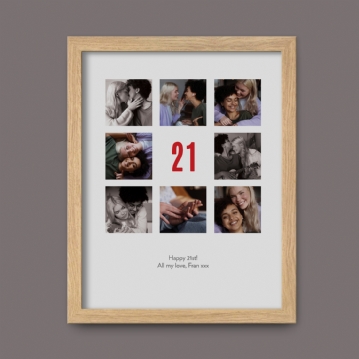 Personalised 21st Birthday Photo Prints