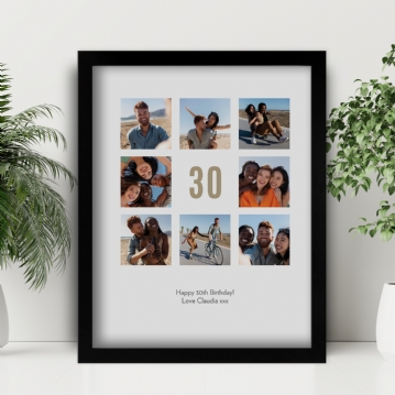 Personalised 30th Birthday Photo Prints