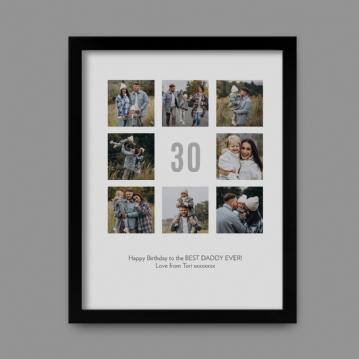 Personalised 30th Birthday Photo Prints