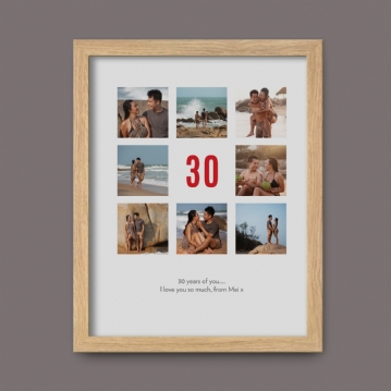Personalised 30th Birthday Photo Prints