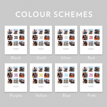 Personalised 30th Birthday Photo Prints