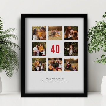 Personalised 40th Birthday Photo Prints