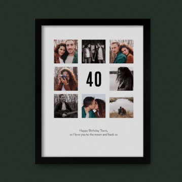 Personalised 40th Birthday Photo Prints