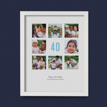 Personalised 40th Birthday Photo Prints