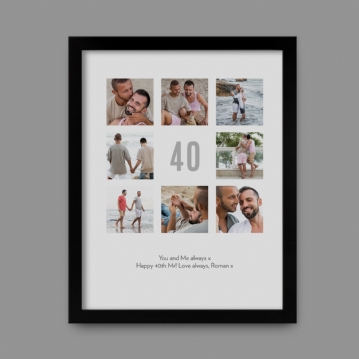 Personalised 40th Birthday Photo Prints