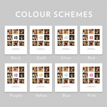 Personalised 40th Birthday Photo Prints