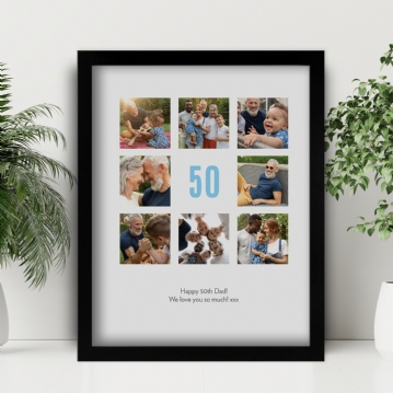 Personalised 50th Birthday Photo Prints