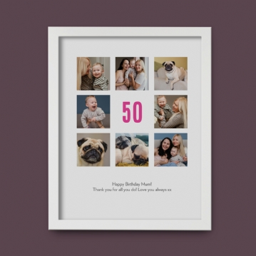 Personalised 50th Birthday Photo Prints