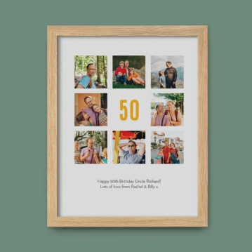 Personalised 50th Birthday Photo Prints