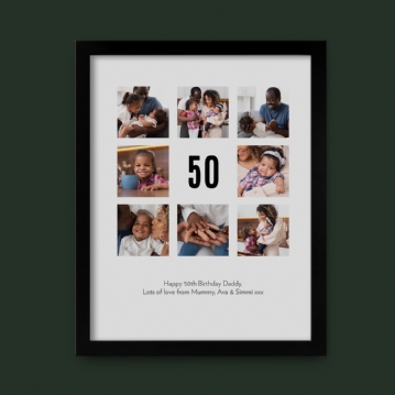 Personalised 50th Birthday Photo Prints