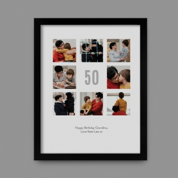 Personalised 50th Birthday Photo Prints