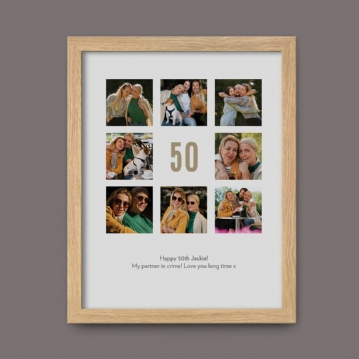 Personalised 50th Birthday Photo Prints