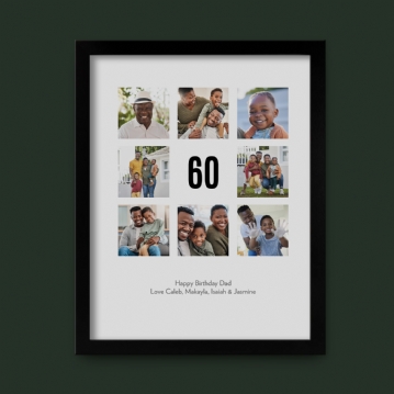 Personalised 60th Birthday Photo Prints