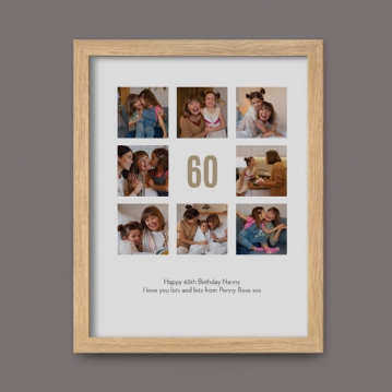 Personalised 60th Birthday Photo Prints
