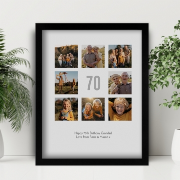 Personalised 70th Birthday Photo Prints