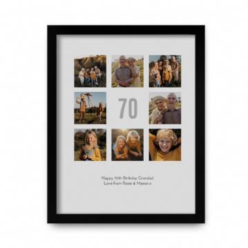 Personalised 70th Birthday Photo Prints