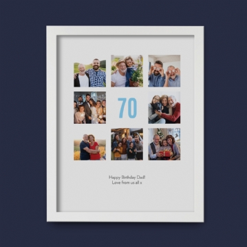 Personalised 70th Birthday Photo Prints