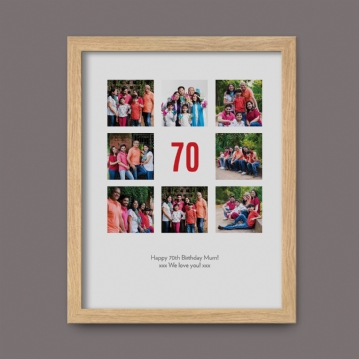 Personalised 70th Birthday Photo Prints
