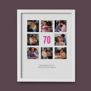 Personalised 70th Birthday Photo Prints
