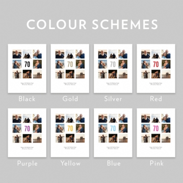 Personalised 70th Birthday Photo Prints