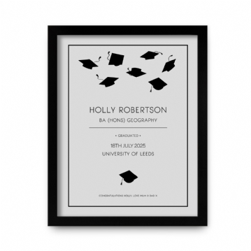 Personalised Graduation Certificate Prints