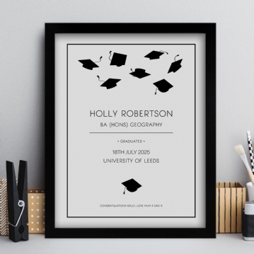 Personalised Graduation Certificate Prints