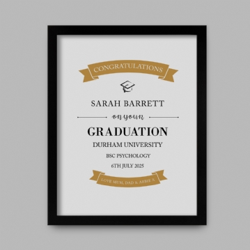 Personalised Graduation Certificate Prints