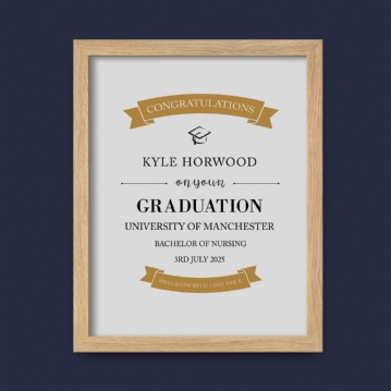 Personalised Graduation Certificate Prints
