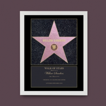 Personalised Walk of Stars Print