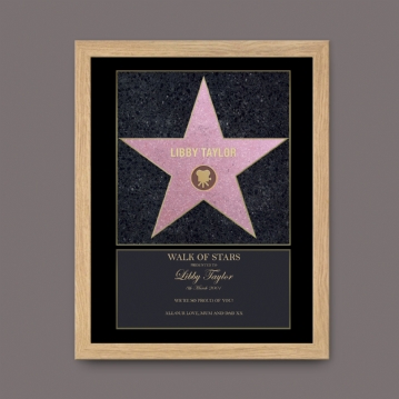 Personalised Walk of Stars Print