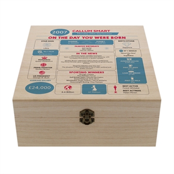 Personalised The Day You Were Born - 18th Birthday Keepsake Box