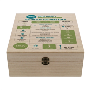 Personalised The Day You Were Born - 30th Birthday Keepsake Box