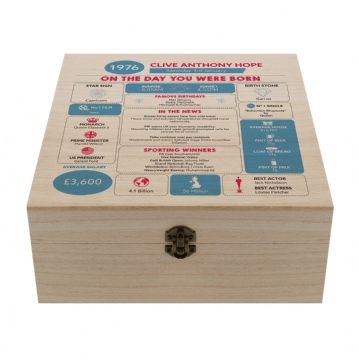 Personalised The Day You Were Born - 50th Birthday Keepsake Box