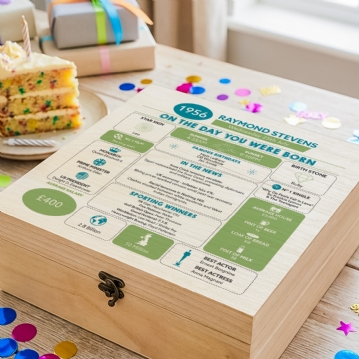 Personalised The Day You Were Born - 70th Birthday Keepsake Box