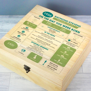 Personalised The Day You Were Born - 70th Birthday Keepsake Box