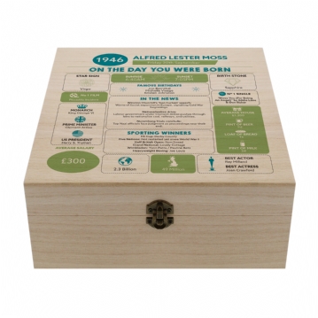 Personalised The Day You Were Born - 80th Birthday Keepsake Box