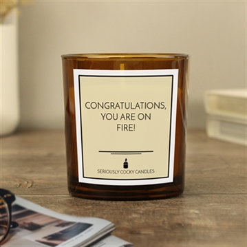 Congratulations, You are on Fire Candle