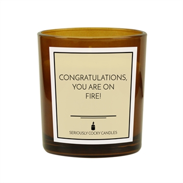 Congratulations, You are on Fire Candle