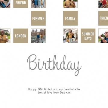 Personalised 50th Special Birthday Print