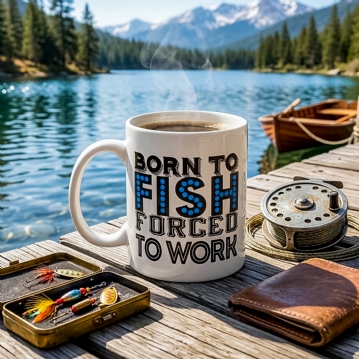 Born to Fish Forced to Work Mug