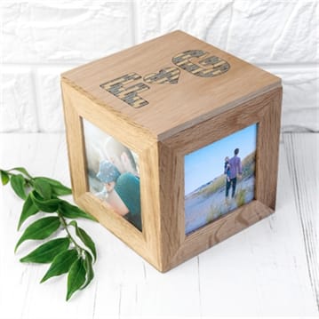 Personalised Couple's Letter Wooden Photo Box