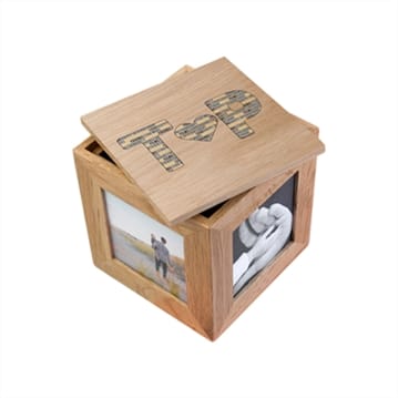 Personalised Couple's Letter Wooden Photo Box