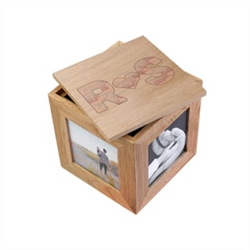Personalised Couple's Letter Wooden Photo Box