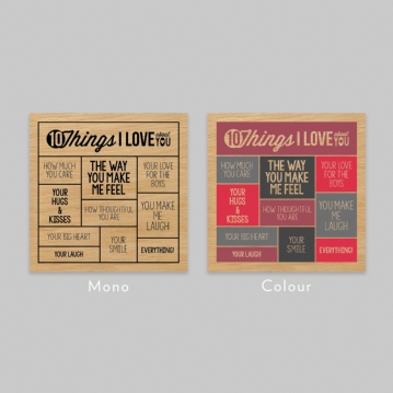 Personalised 10 Things I Love About You Photo Box