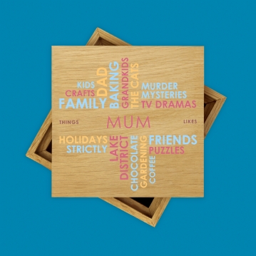 Personalised Likes Wooden Photo Box