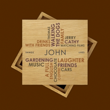 Personalised Likes Wooden Photo Box