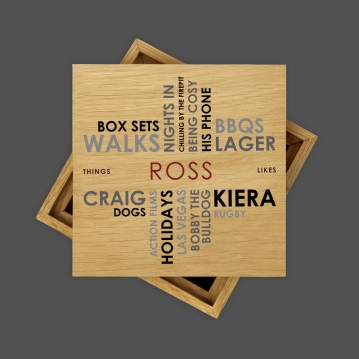 Personalised Likes Wooden Photo Box